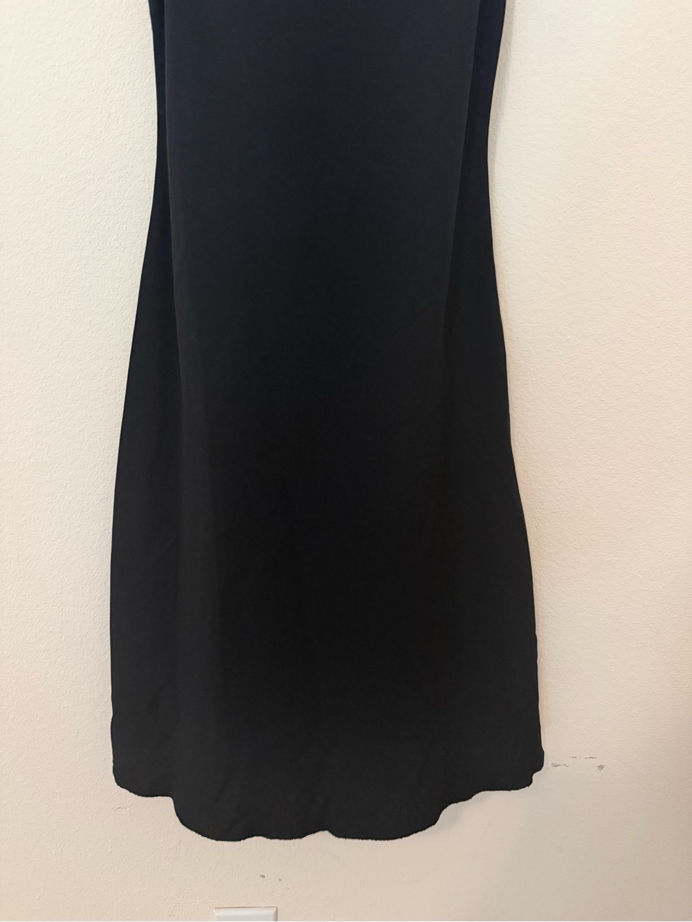 Vintage Y2K Betsey Johnson Black Slip Dress Size 8 Cotton Minimalist 1990s - Picture 5 of 11